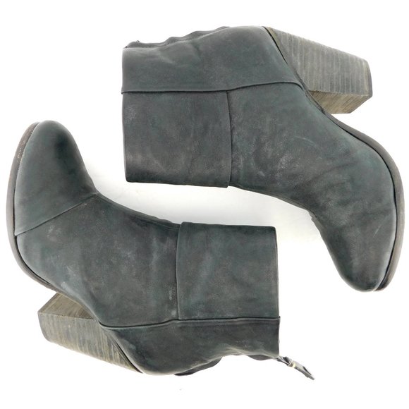 RAG & BONE Black Leather Block Heel Ankle Boots 36 - Picture 5 of 9